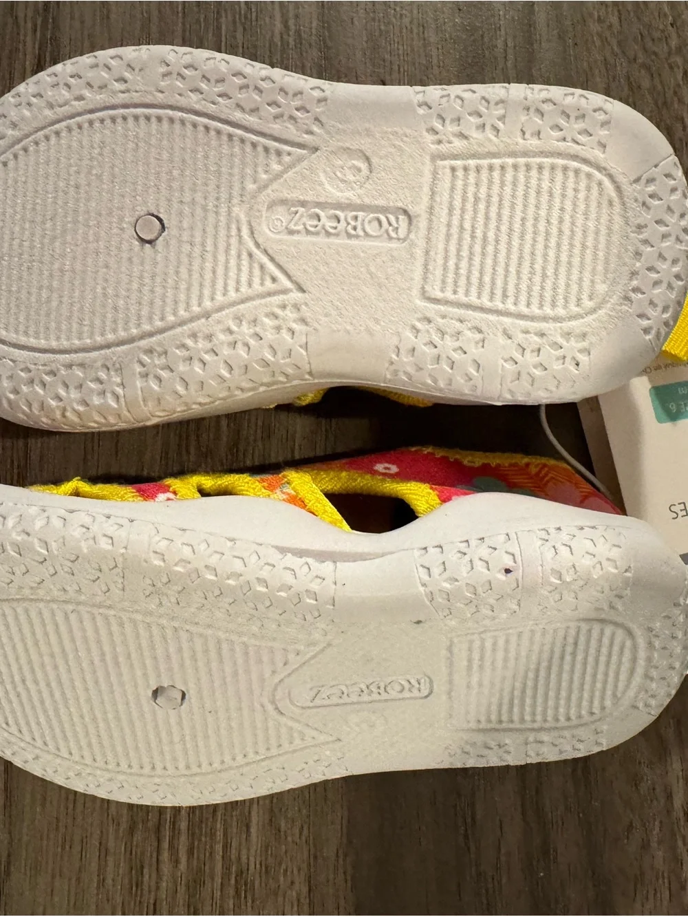 Robeez Aloha Vibes Kids Water Shoes with Yellow Trim